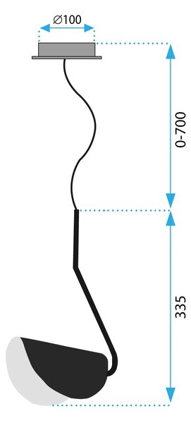 Stropna svetilka APP1263-1CP BLACK