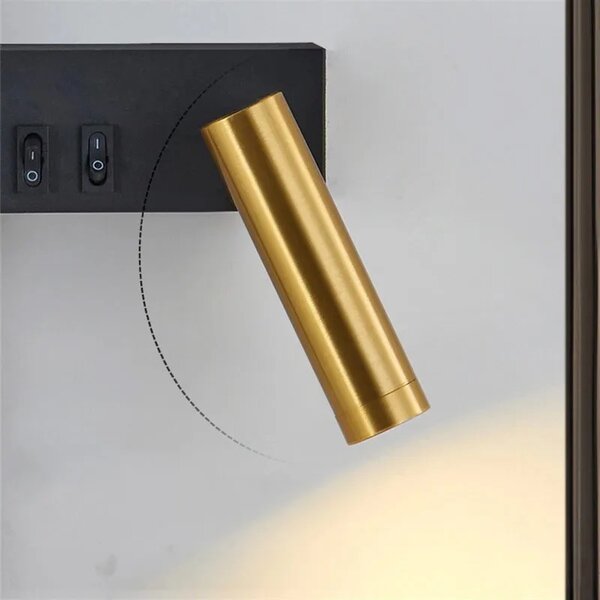 Stenska svetilka APP1439-2-W LEFT BLACK GOLD