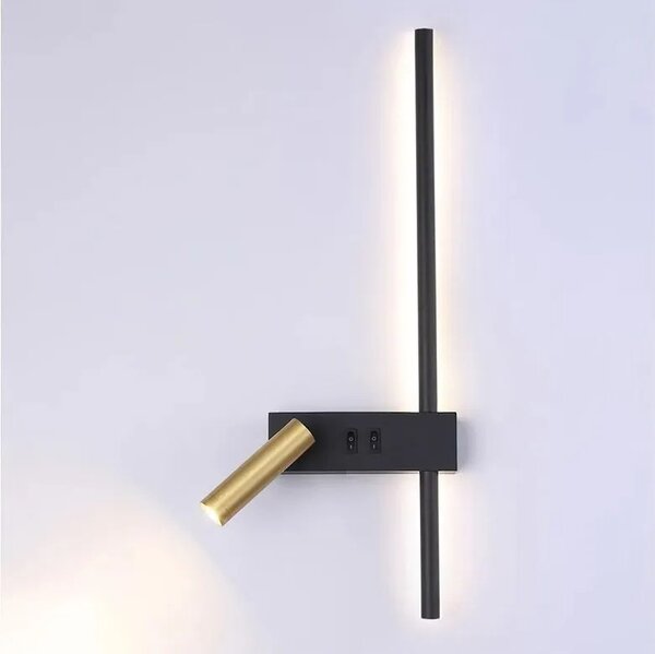 Stenska svetilka APP1439-2-W LEFT BLACK GOLD