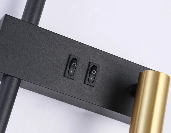 Stenska svetilka APP1439-2-W LEFT BLACK GOLD