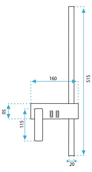 Stenska svetilka APP1439-2-W LEFT BLACK GOLD