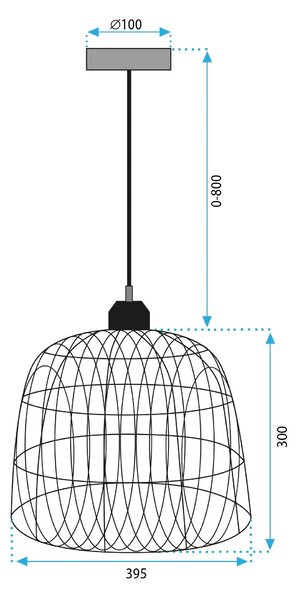 NARAVNA BOHO OBESEK STROPNA SVETILKA APP1352-1CP 40 cm