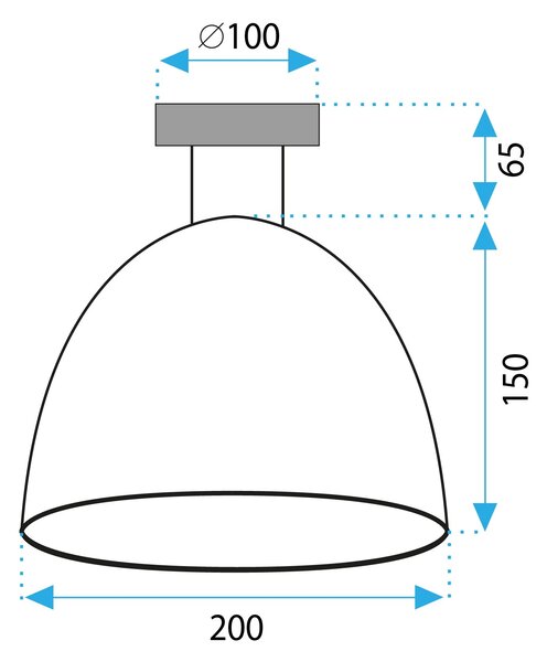 Stropna viseča svetilka APP1303-1C Black