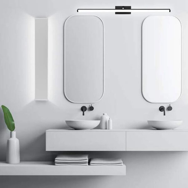LED KOPALNICA STENSKA SVETILKA NAD OGLEDALOM 20W 100CM APP375-1W ČRNA