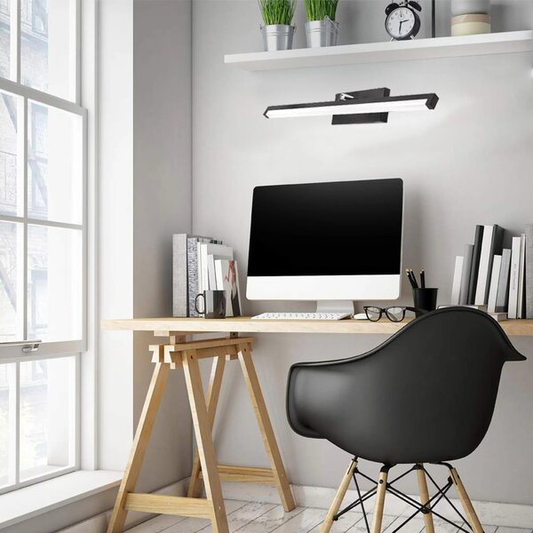 LED KOPALNICA STENSKA SVETILKA NAD OGLEDALOM 12W 50CM APP373-1W ČRNA