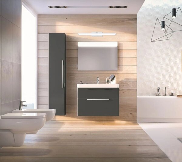 LED KOPALNICA STENSKA SVETILKA NAD OGLEDALOM 12W 50CM APP374-1W BELA
