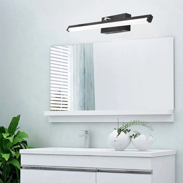 LED KOPALNICA STENSKA SVETILKA NAD OGLEDALOM 12W 50CM APP373-1W ČRNA
