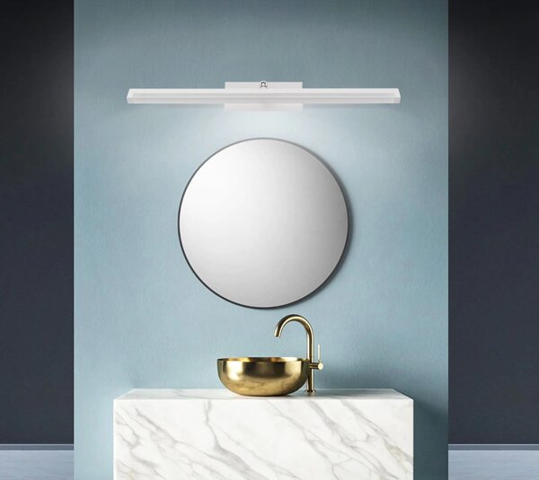 LED KOPALNICA STENSKA SVETILKA NAD OGLEDALOM 12W 50CM APP374-1W BELA