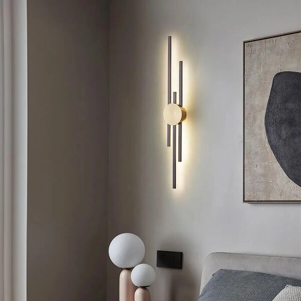 Stenska svetilka LED APP1437-W BLACK GOLD