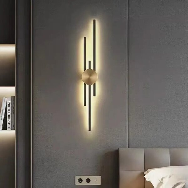 Stenska svetilka LED APP1437-W BLACK GOLD