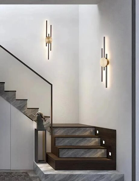 Stenska svetilka LED APP1437-W BLACK GOLD