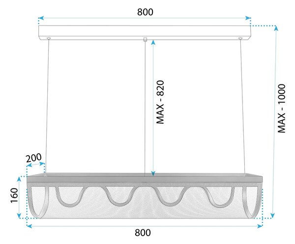 Led obesek stropna svetilka APP1409-CP