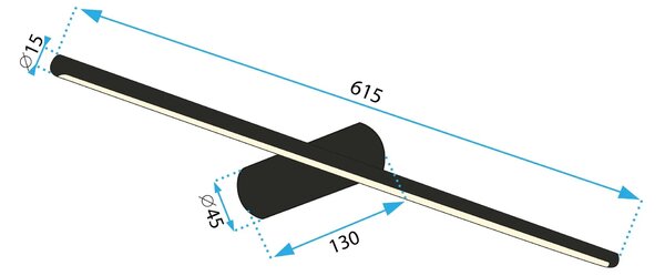 Stenska svetilka LED 60CM APP1348 OLD GOLD