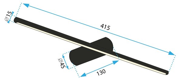 Stenska svetilka LED 40CM APP1341-W Black