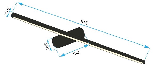 Stenska svetilka LED 80CM APP1346-W GOLD