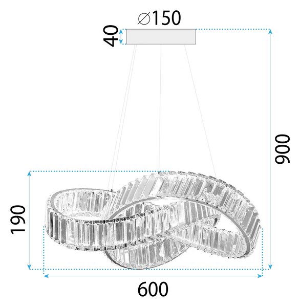 Viseča svetilka LED APP1538-CP GOLD