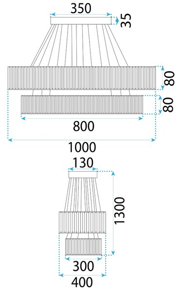 Viseča svetilka LED APP1546-CP2 CHROME