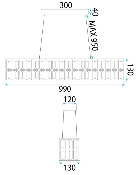 Viseča svetilka LED APP1566-CP Gold