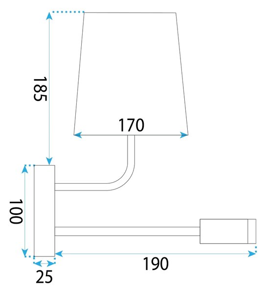 Stenska svetilka APP1610-2W Black