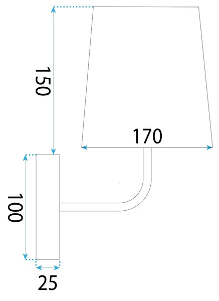 Stenska svetilka APP1612-1W black