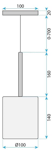 Steklena stropna svetilka APP1702-1CP GREY B