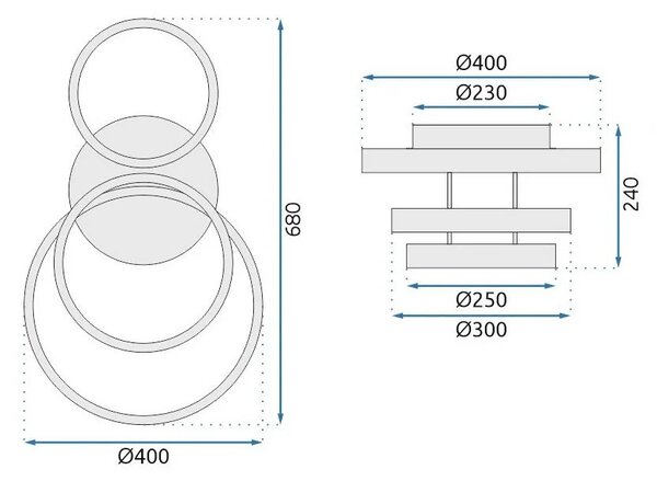 Sodobna stropna svetilka LED G003-C Gold