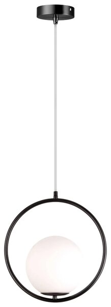 Steklena stropna svetilka G110-1W BLACK WHITE