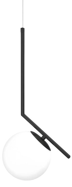 Steklena stropna svetilka G107-1W BLACK WHITE