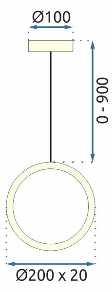 Viseča LED svetilka G112-CP Gold