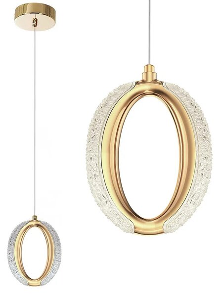 Viseča Kristalna Svetilka LED G114-1CP Złota
