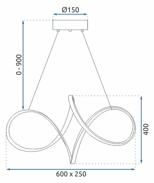 Viseča LED svetilka G081-1CP GOLD