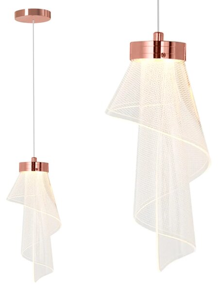 Zrcalna stropna svetilka APP1765-1CP Pink Gold