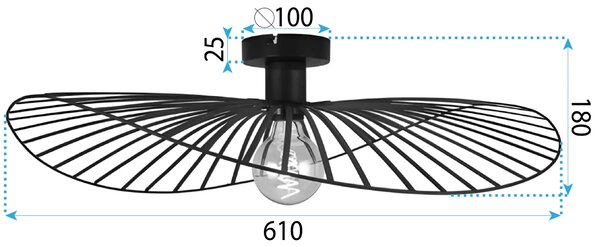 Viseča svetilka APP1843-1C BLACK