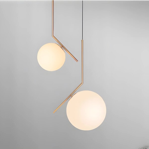 Steklena stropna svetilka G106-1W Gold White