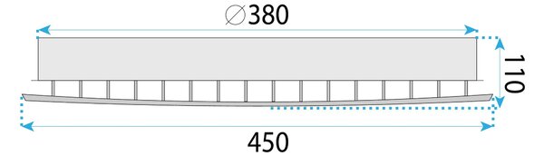 Stropna svetilka LED MS014-C Chrome