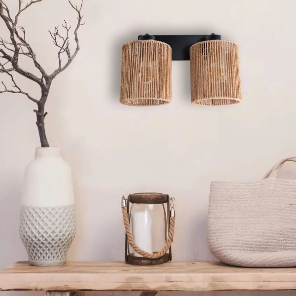 Stenska svetilka APP1824-2W NATURE BLACK