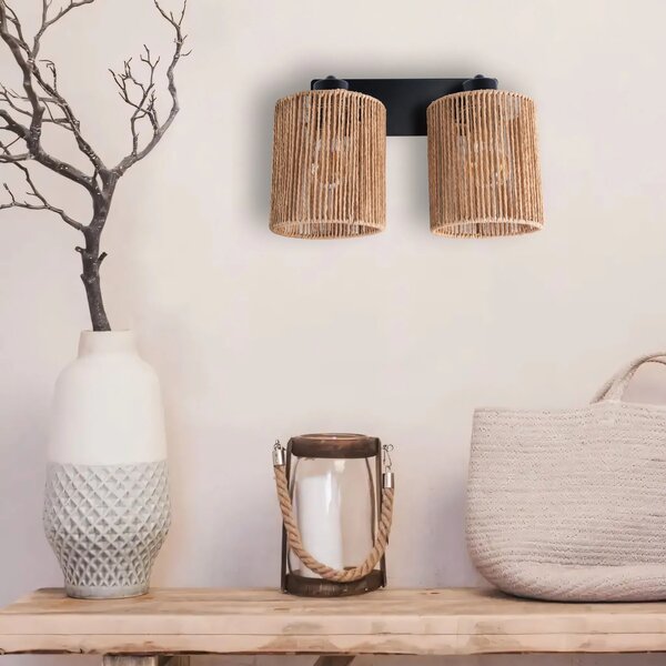 Stenska svetilka APP1824-2W NATURE BLACK