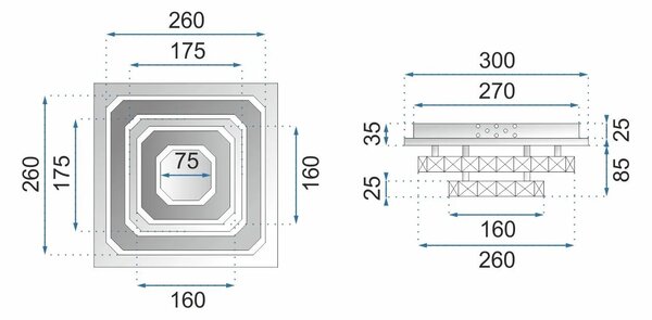 Strop Crystal Plafond LED 24W Square APP410-C