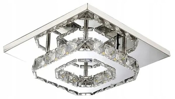 Kvadratna kristalna stropna svetilka Plafond Glamour 8W APP406-C