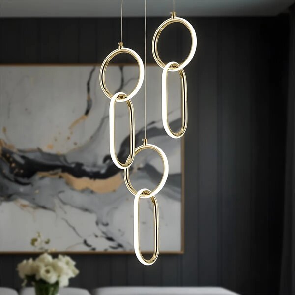 Viseča LED svetilka G077-3CPR Gold