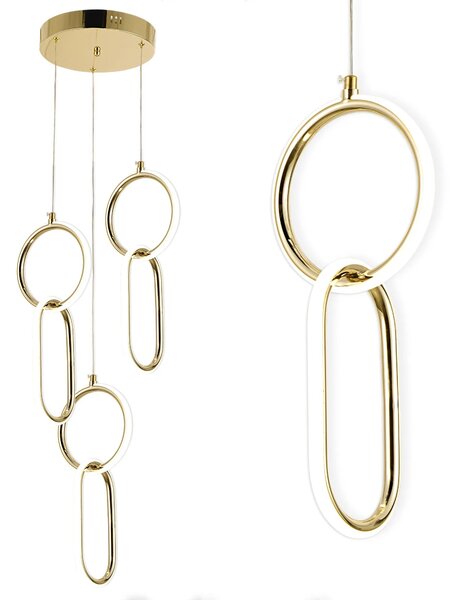Viseča LED svetilka G077-3CPR Gold