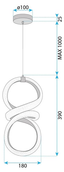 Viseča LED svetilka G070-CP Gold