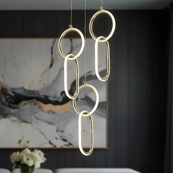 Viseča LED svetilka G077-3CPR Gold