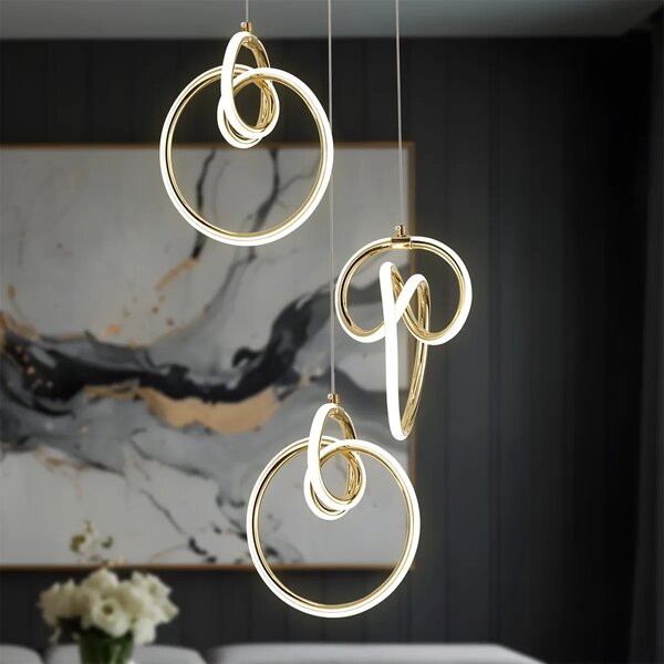 Viseča LED svetilka G072-3CPR Gold