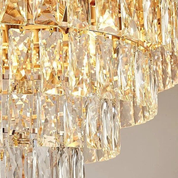 Obesna svetilka s kristali G056-CP 50cm GOLD