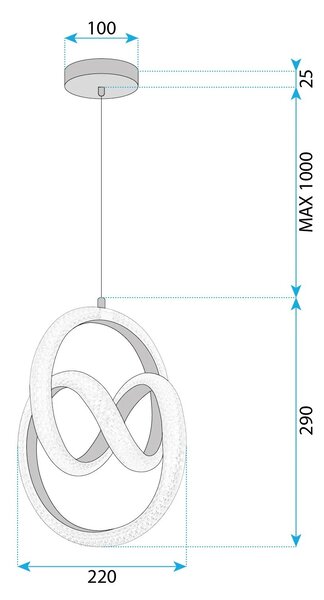 Viseča LED svetilka G068-CP Gold