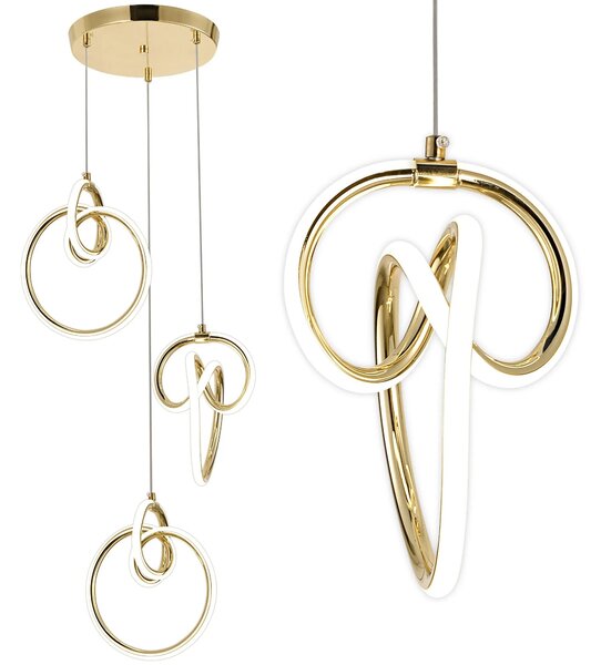 Viseča LED svetilka G072-3CPR Gold