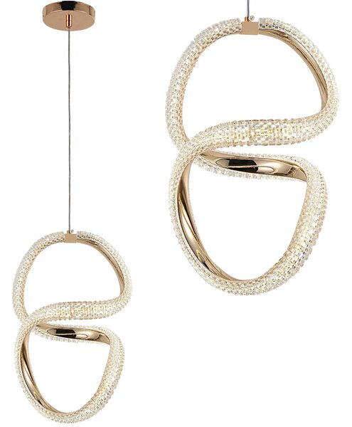 Viseča LED svetilka G077-3CPR Gold