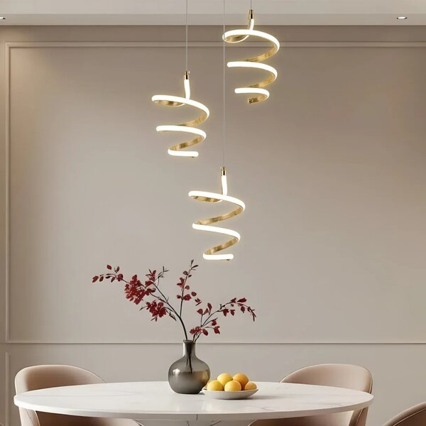 Viseča LED svetilka G075-3CPR Gold