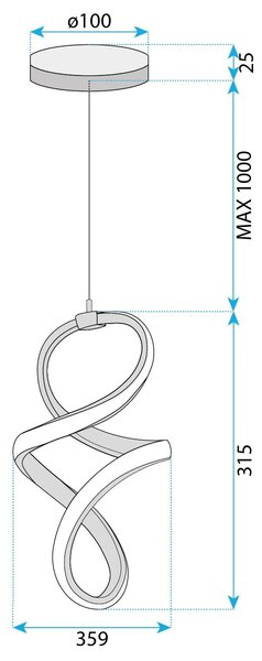 Viseča LED svetilka G074-1CP Gold